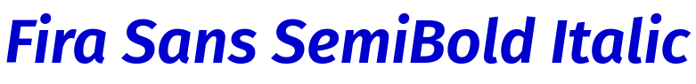 Fira Sans SemiBold Italic 字体